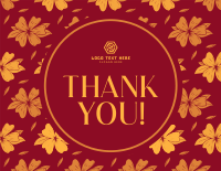 Floral Pattern Thank You Card