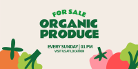 Organic Vegetables Twitter Post