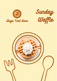 Yummy Waffle Plate Poster