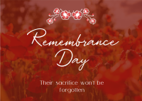 Fallen But Not Forgotten Postcard Design