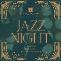 Art Nouveau Jazz Day Linkedin Post Design