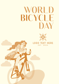 Lets Ride this World Bicycle Day Poster