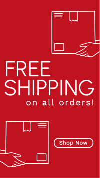 Minimalist Free Shipping Deals Instagram Story