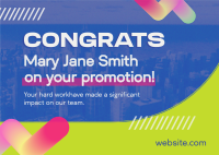 Congratulatory Job Promotion Postcard