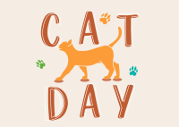 Happy Cat Day Postcard