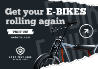 Rolling E-bikes Postcard Design