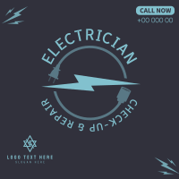 Professional Electrician Instagram Post Design