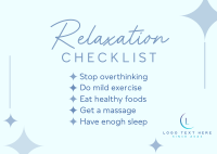 Healthy Checklist Postcard