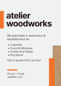 Atelier Woodworks Flyer