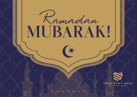 Ramadan Temple Greeting Postcard