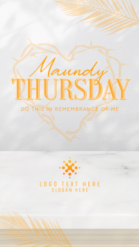 Minimalist Maundy Thursday Facebook Story