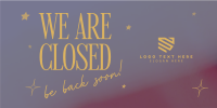 We're Closed Twitter Post