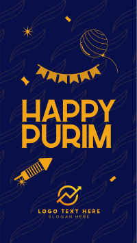 Purim Jewish Festival Facebook Story