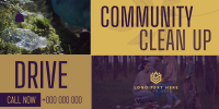 Community Clean Up Drive Twitter Post Design