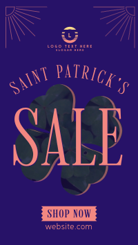 St. Patrick's Sale Clover Facebook Story
