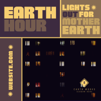 Mondrian Earth Hour Reminder Instagram Post Image Preview