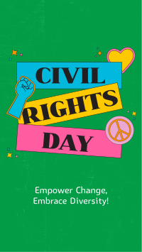 Bold Civil Rights Day Stickers Facebook Story
