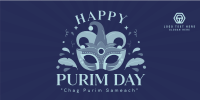 Purim Celebration Event Twitter Post Design