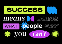 Quirky Success Quote Postcard