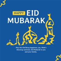 Liquid Eid Mubarak Instagram Post