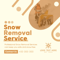 Minimal Snow Removal Instagram Post Design