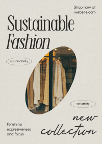 Clean Minimalist Sustainable Fashion Poster