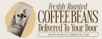 Retro Minimalist Coffee Beans Facebook Cover Design