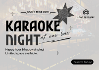 Reserve Karaoke Bar Postcard