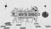 80s Disco Party YouTube Banner Image Preview