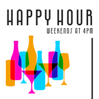 Deco Happy Hour Instagram Post Design