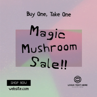 Psychedelic Mushroom Sale Linkedin Post Design