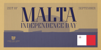 Malta Independence Day Landmark Twitter Post