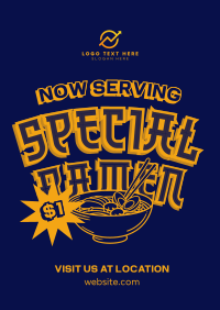 Special Ramen Serving Poster Design