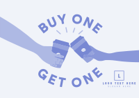 Buy One Get One Coffee Postcard