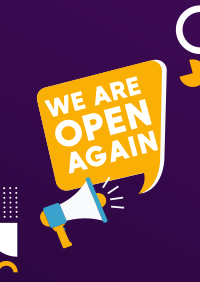 We Are Open Again Poster