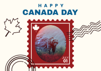 Canada Bear Stamp Postcard