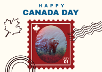 Canada Bear Stamp Postcard Design