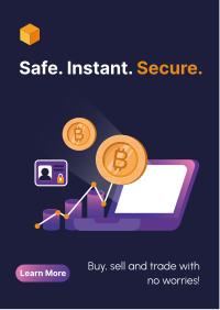 Secure Cryptocurrency Exchange Flyer