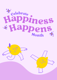 Celebrate Happiness Month Flyer