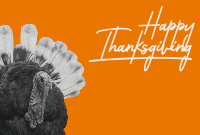 Orange Thanksgiving Turkey Pinterest Cover