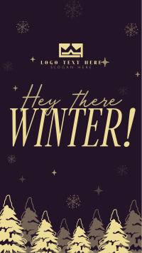 Hey There Winter Greeting Instagram Reel Image Preview