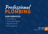 Pump It Plumb It Postcard