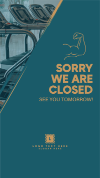 Closed Gym Announcement Instagram Story