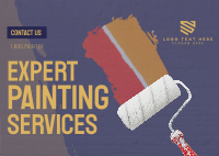 Painting Service Brush Postcard