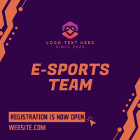 Esports Team Registration Instagram Post Design