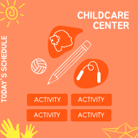 Childcare Center Schedule Instagram Post