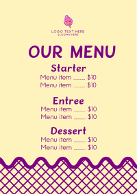 Sweets Shop Menu