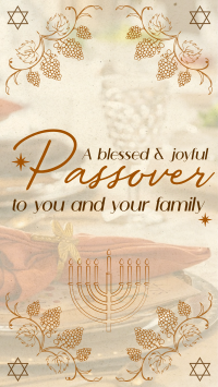 Rustic Passover Greeting Instagram Story