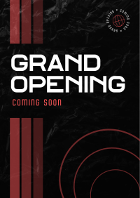 Abstract Shapes Grand Opening Poster