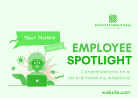 Employee Milestone Spotlight Postcard Image Preview